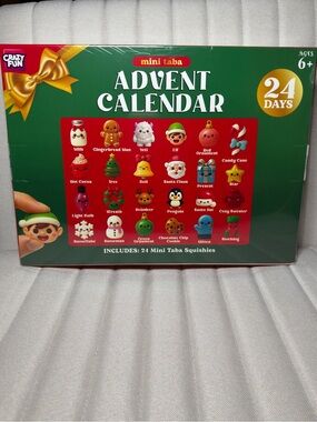 CrazyFun RMS Mini Taba Squishies Advent Calendar  - 24 Days Holiday Toy Set
